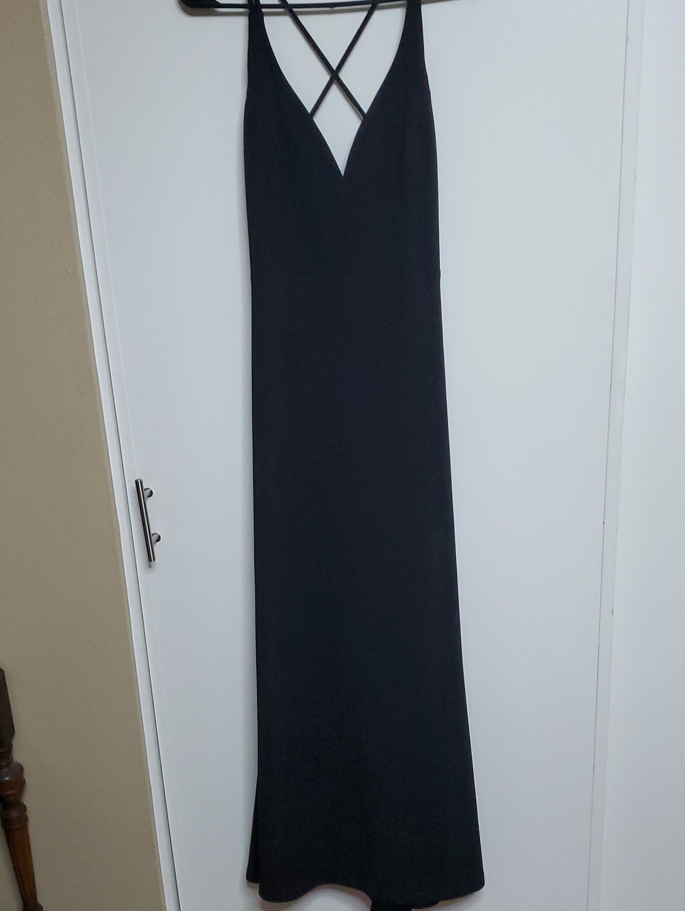 Lulu's Black Crisscross Back Maxi Slip Dress